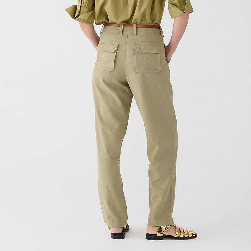 Women's J.Crew Seaside cargo Pants Timbered Khaki USA LTBWENR23