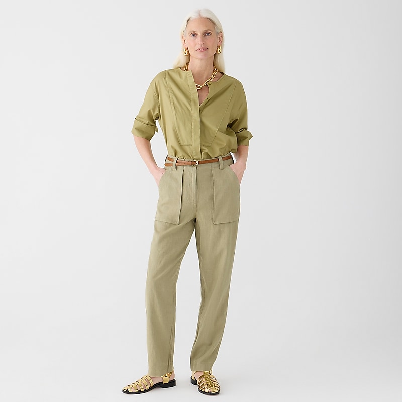 Women\'s J.Crew Seaside cargo Pants Timbered Khaki USA LTBWENR23