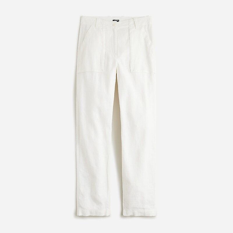 Women\'s J.Crew Seaside cargo Pants White USA IEODUZX17