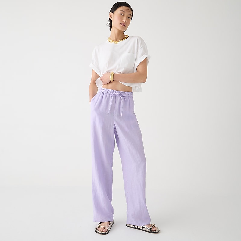 Women\'s J.Crew Soleil Pants Lavender Jade USA DMTNKCR18