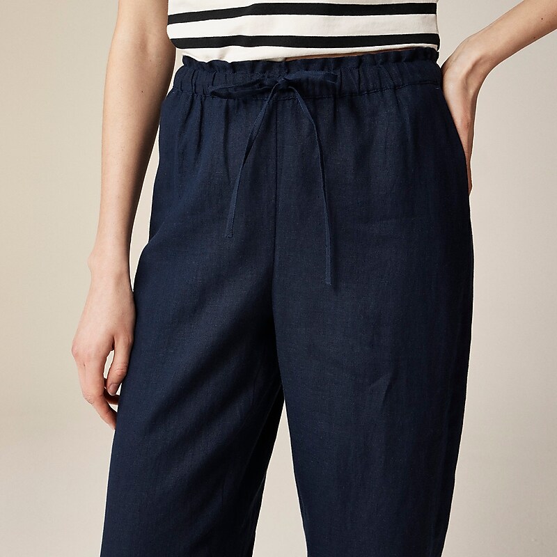 Women's J.Crew Soleil Pants Navy USA NRXJKVO61