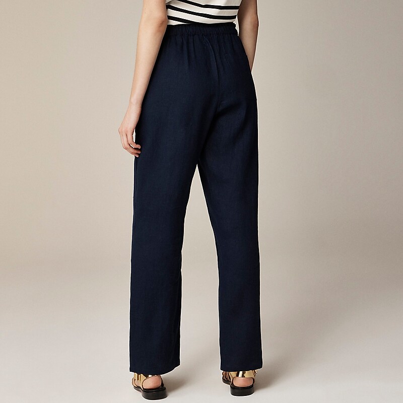 Women's J.Crew Soleil Pants Navy USA NRXJKVO61