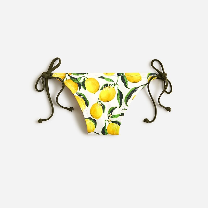 Women\'s J.Crew String hipster Bikini Bottom Yellow Multi USA ZTSEHKP60