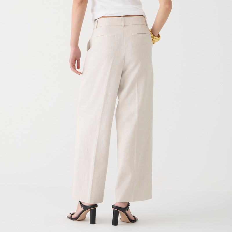 Women's J.Crew Sydney Pants Flax Ivory USA ACWIYDJ89