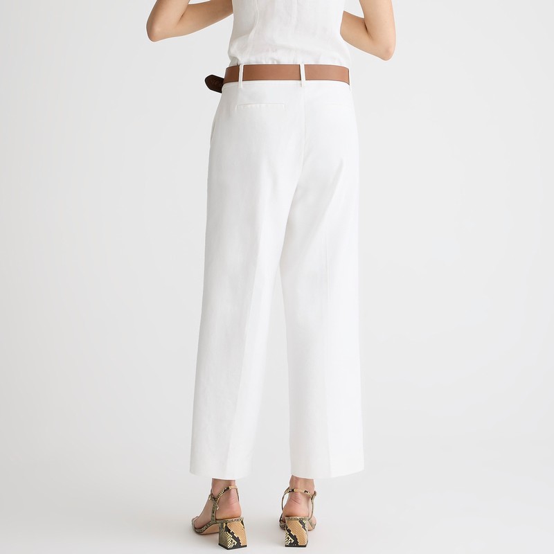 Women's J.Crew Sydney Pants White USA UKEIMBP60