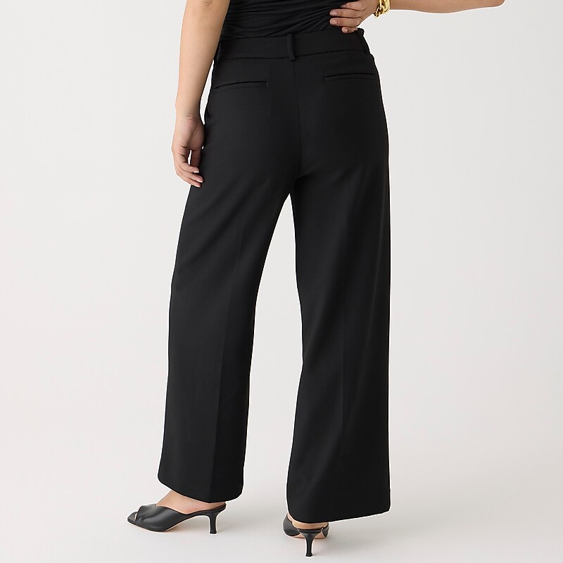 Women's J.Crew Sydney wide-leg Pants Black USA ICNYDKA12