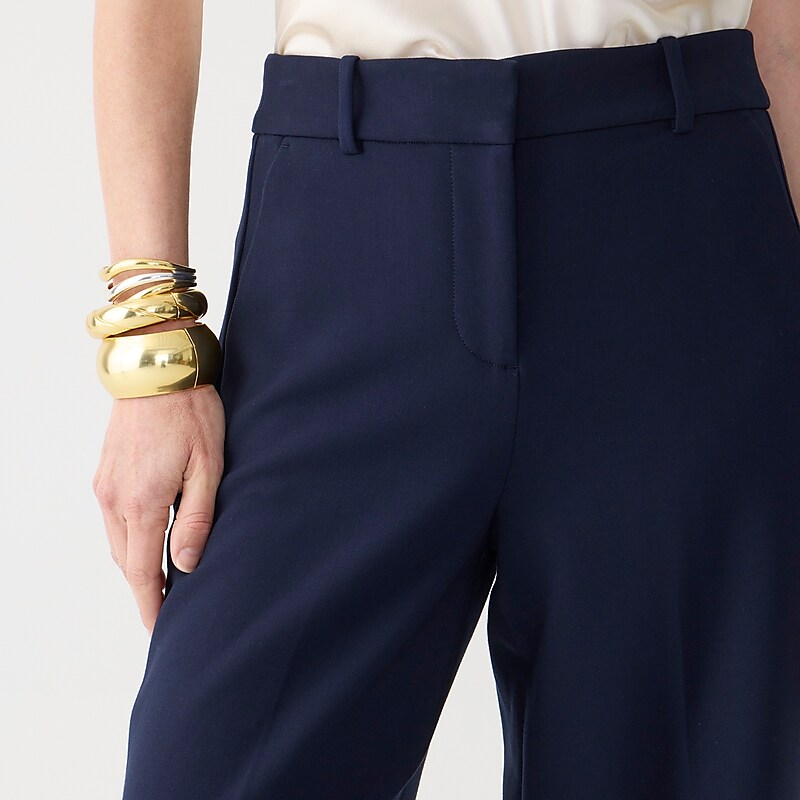 Women's J.Crew Sydney wide-leg Pants Navy USA IDOBTVW74