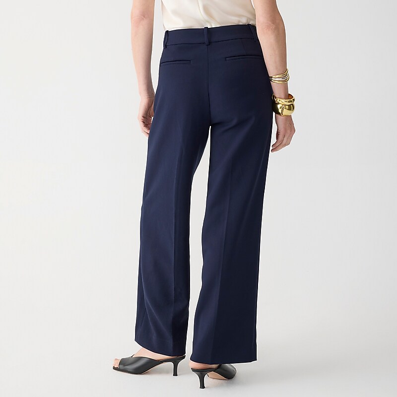 Women's J.Crew Sydney wide-leg Pants Navy USA IDOBTVW74