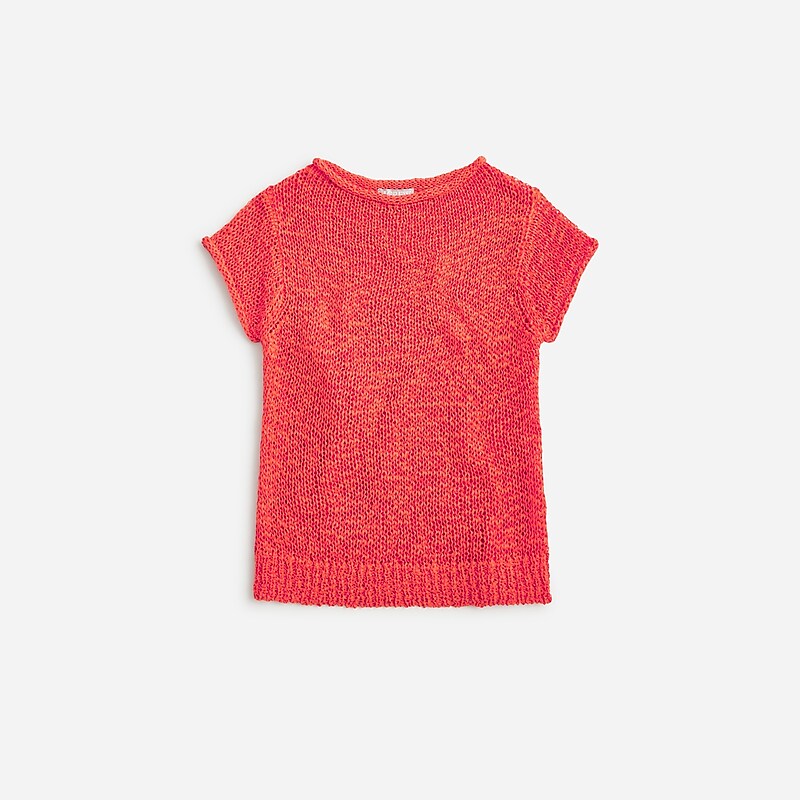 Women\'s J.Crew Textured sweater T-shirts Poppy USA VCRSHIE46