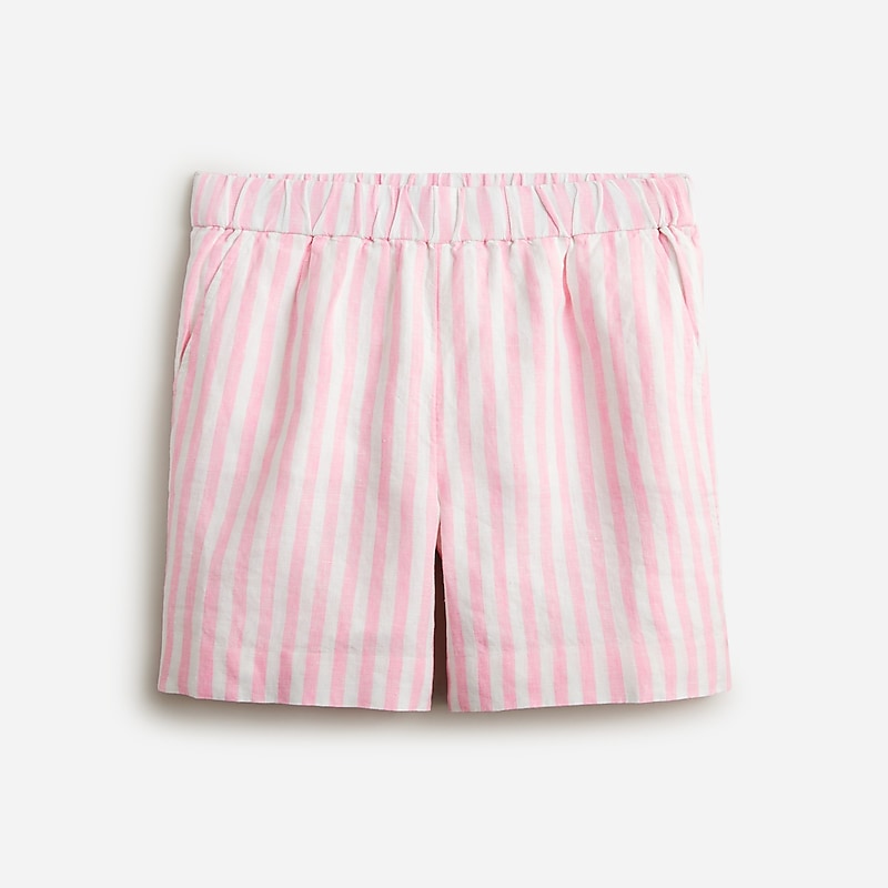 Women\'s J.Crew Tropez Shorts Brilliant Peony Stripe USA GMDSUKV31