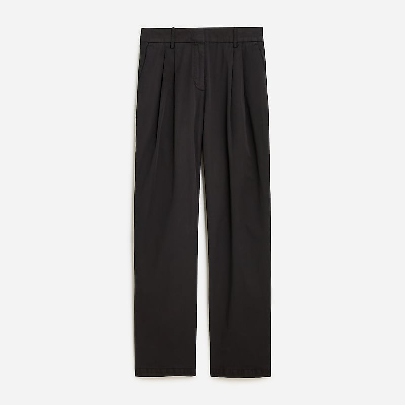 Women\'s J.Crew Wide-leg essential Pants Black USA CHDXOIU60