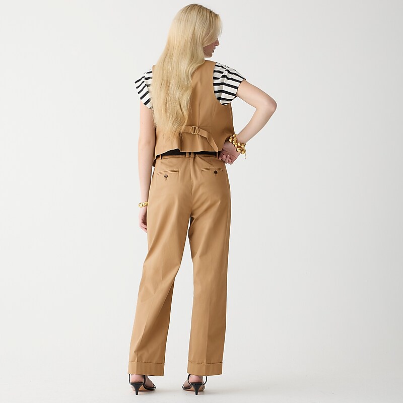 Women's J.Crew Wide-leg essential Pants Camel USA XYWPHNF19