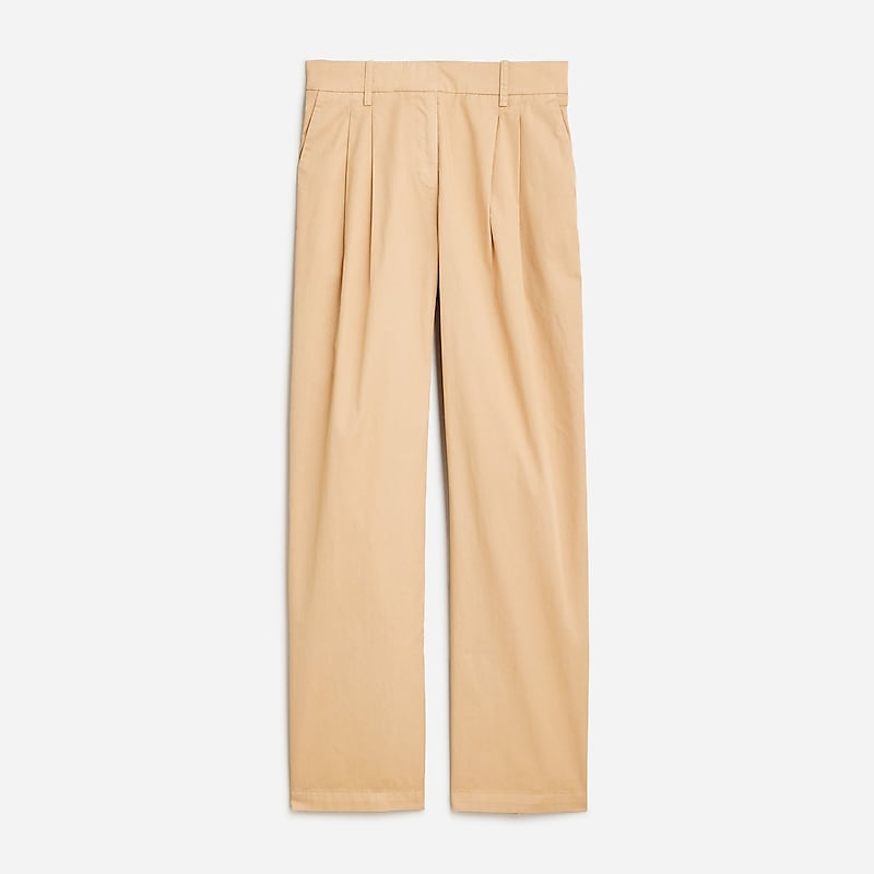 Women\'s J.Crew Wide-leg essential Pants Khaki USA YBGVMKI27