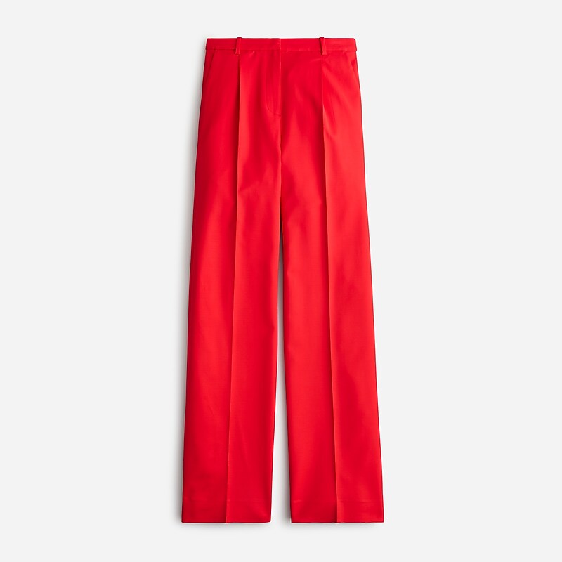 Women\'s J.Crew Wide-leg essential Pants Vintage Red USA DVUKNOT96