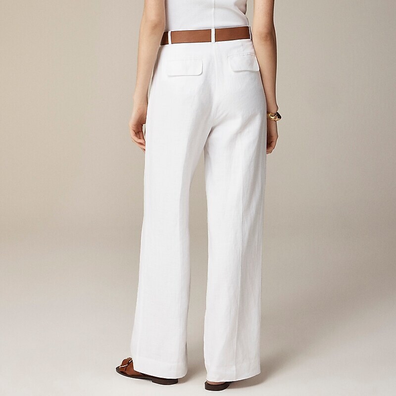 Women's J.Crew Wide-leg essential Pants White USA XNWCRTG04