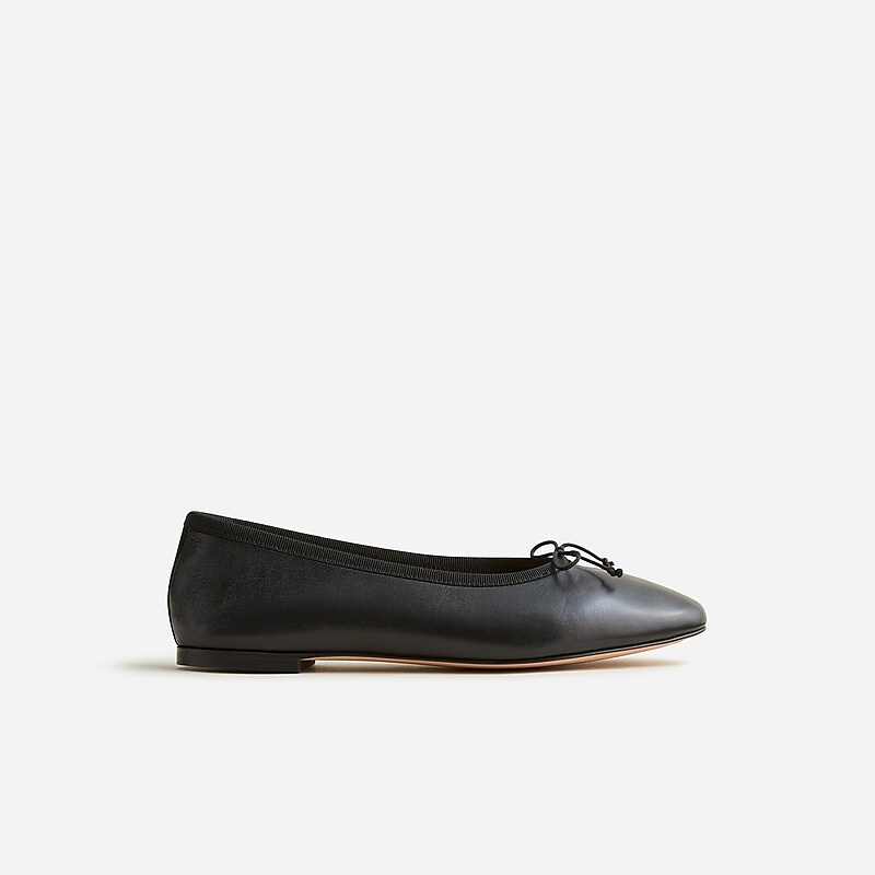 Women's J.Crew Zoe Ballet Flats Black USA WIFPHLC23