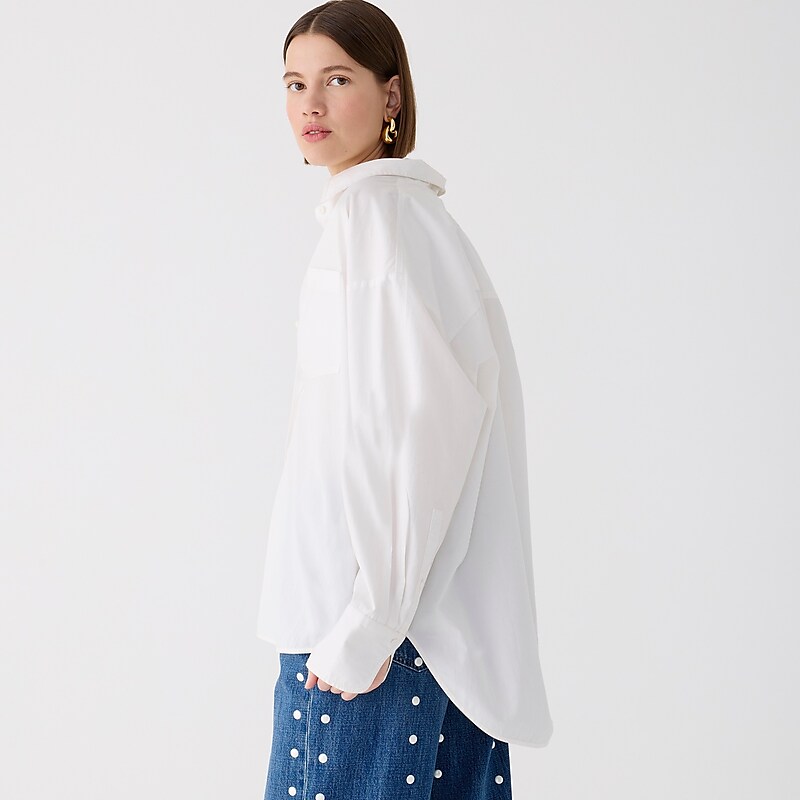 Women's J.Crew Étienne oversized Shirts White USA WDIMCJN39